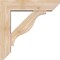 Ekena Millwork Funston Slat Smooth Bracket w/ Offset Brace, Douglas Fir, 5 1/2"W x 20"D x 20"H BKT0604X20X20FST06SDF - alternate 3